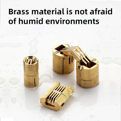 JWDX, One Way Copper Concealed Hinge 8 16Mm Brass Barrel Hinges Cabinet Furniture Hinges Concealed Hidden Barrel Hinge for Diy Wooden Doors Cabinet Doors Jewelry Box One Size GD2