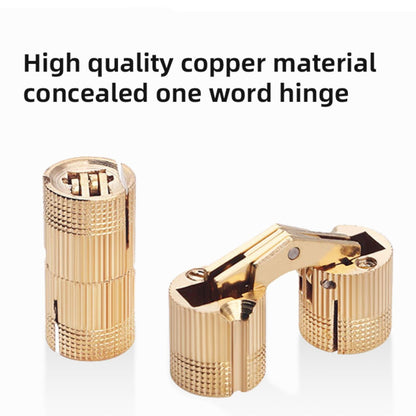 JWDX, One Way Copper Concealed Hinge 8 16Mm Brass Barrel Hinges Cabinet Furniture Hinges Concealed Hidden Barrel Hinge for Diy Wooden Doors Cabinet Doors Jewelry Box One Size GD5