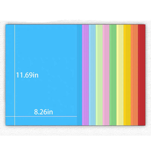 Colorful 10 Colors A4 Copy Paper Printing Paper 100Pc Paper 100 Pieces Copy Paper No Odor Diy Side Use Festive Art Paper For A4 Multicolor