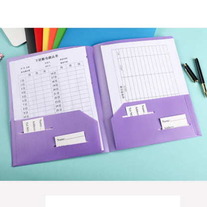 Double Insert File Bag File Bag Orange Jwdx Plastic Folders with Pockets Standard Letter Paper Folder 2 Business Card Slot Heavy Duty Scho-ǒl Examination Document Size Organizer stǔdənts Blue One Size Orange