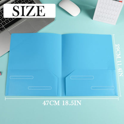 Double Insert File Bag File Bag Orange Jwdx Plastic Folders with Pockets Standard Letter Paper Folder 2 Business Card Slot Heavy Duty Scho-ǒl Examination Document Size Organizer stǔdənts Blue One Size Purple