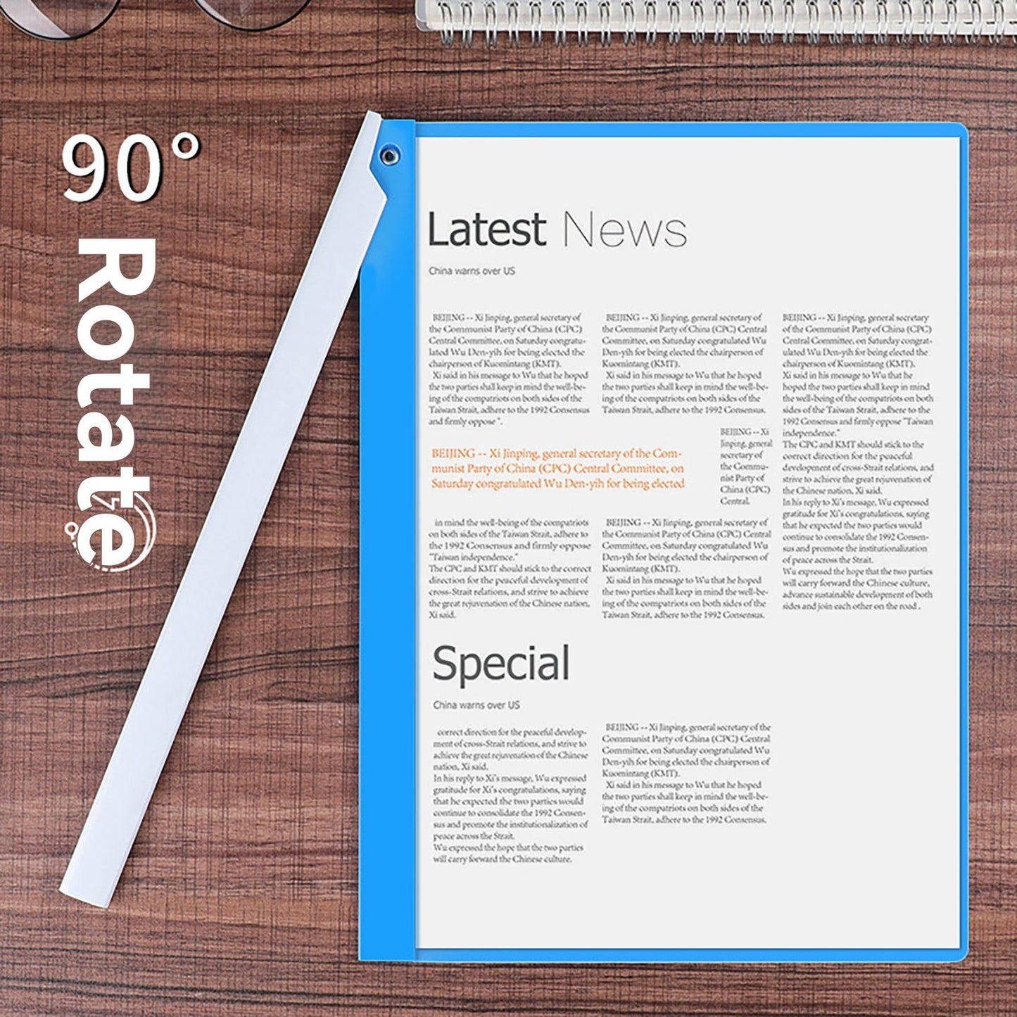JWDX Hot Clearance! 1 Pack A4 Clear Front Report Covers Plastic Presentation Folders Resume Portfolio Folder Paper Swivel Sliding Bar File Folder for Presentation Document, Folder*1 Blue Folder Black