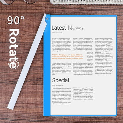 JWDX Hot Clearance! 1 Pack A4 Clear Front Report Covers Plastic Presentation Folders Resume Portfolio Folder Paper Swivel Sliding Bar File Folder for Presentation Document, Folder*1 Blue Folder Black