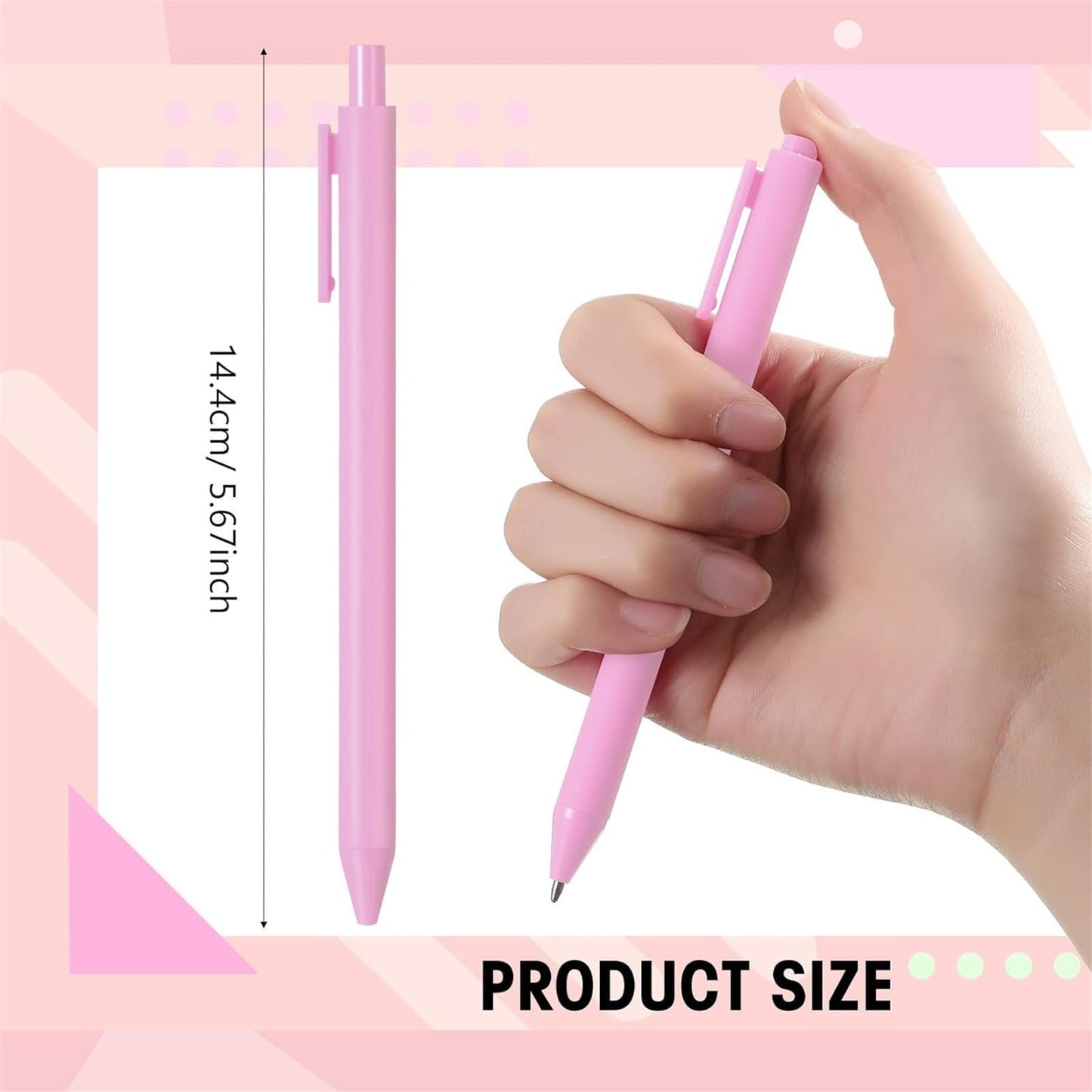 JWDX Hot Clearance! Ballpoint Pens Retractable Comfortable Writing Pens Cute Back to Schǒ-ǒl in Medium Point 1.0 Mm for Teacher stǔdənt Bridal Shower 5Ml, 1 Ballpoint Pen Pink Push ballpoint pen Sky Blue
