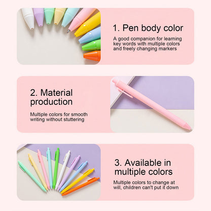 JWDX Hot Clearance! Ballpoint Pens Retractable Comfortable Writing Pens Cute Back to Schǒ-ǒl in Medium Point 1.0 Mm for Teacher stǔdənt Bridal Shower 5Ml, 1 Ballpoint Pen Pink Push ballpoint pen Sky Blue