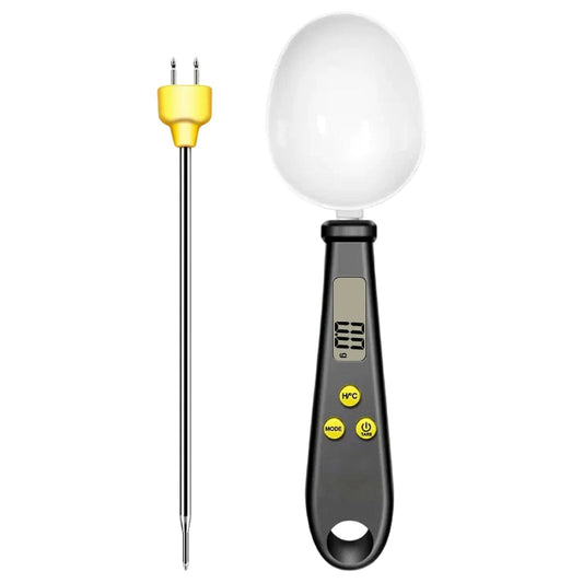 LGCASL Clearance! 2 in 1 Electronic Kitchen Scale 2 in 1 Electronic Kitchen Scale Lcd Digital Measuring Flour Digital Spoon Scale Kitchen Tool Forfood- White One Size Black