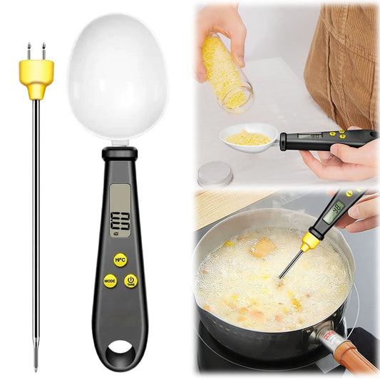 LGCASL Clearance! 2 in 1 Electronic Kitchen Scale 2 in 1 Electronic Kitchen Scale Lcd Digital Measuring Flour Digital Spoon Scale Kitchen Tool Forfood- White One Size Black