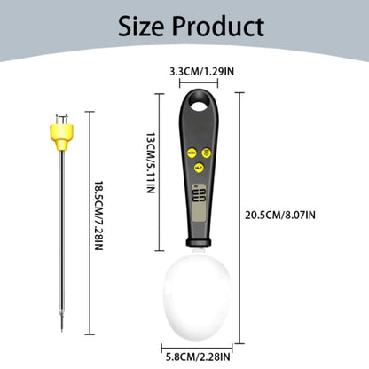 LGCASL Clearance! 2 in 1 Electronic Kitchen Scale 2 in 1 Electronic Kitchen Scale Lcd Digital Measuring Flour Digital Spoon Scale Kitchen Tool Forfood- White One Size Black