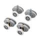 LGCASL Clearance! Shower Door Rollers Shower Door Rollers Bearing Door Roller Plastic Pulley Shower Caster Bathroom Door Hardware(2Pcs Up 2Pcs Down 25mm)- Single wheel diameter 25mm, hole spacing 26mm (2 on top, 2 on the bottom) White