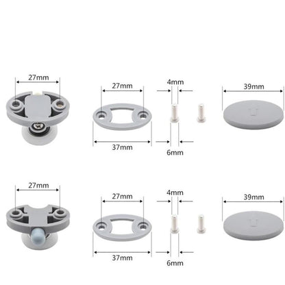 LGCASL Clearance! Shower Door Rollers Shower Door Rollers Bearing Door Roller Plastic Pulley Shower Caster Bathroom Door Hardware(2Pcs Up 2Pcs Down 25mm)- Single wheel diameter 25mm, hole spacing 26mm (2 on top, 2 on the bottom) White