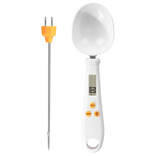 LGCASL White Weighable Spoon 2 in 1 Electronic Kitchen Scale Lcd Digital Measuring Flour Digital Spoon Scale Kitchen Tool Forfood 20.5*5.8*1 I
