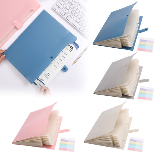 LGCASL Expanding File Organizer with 8/12 Pockets Accordion File Folders with Labels Portable Document Paper Bill Receipt Organizer Home College Schǒ-ǒl Letter Size eight B