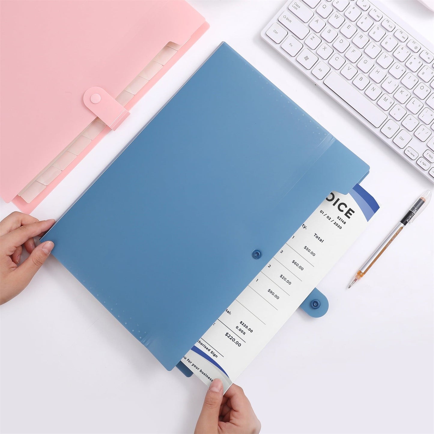 LGCASL Expanding File Organizer with 8/12 Pockets Accordion File Folders with Labels Portable Document Paper Bill Receipt Organizer Home College Schǒ-ǒl Letter Size twelve B