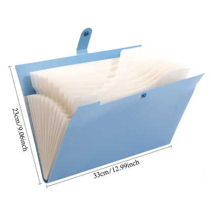 LGCASL Expanding File Organizer with 8/12 Pockets Accordion File Folders with Labels Portable Document Paper Bill Receipt Organizer Home College Schǒ-ǒl Letter Size twelve D