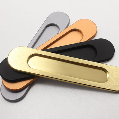 LGCASL No-Drill Sliding Door Handle, Square Matte Black Stick Sliding Door Pulls Aluminum Alloy Flush Pull Punch Free Handle for Sliding Door Cabinets Barn Doors M