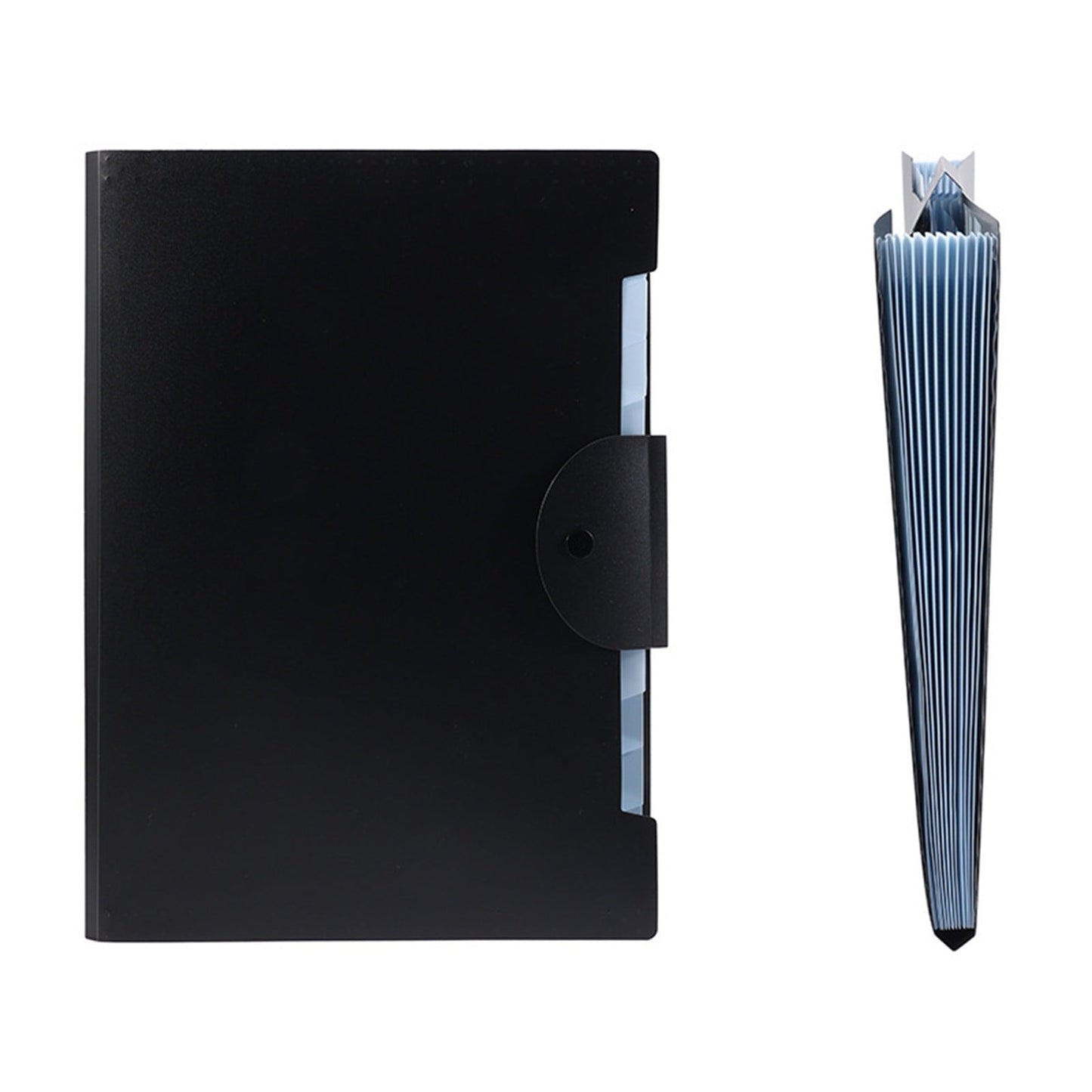 LGCASL Accordion File Organizer Expanding File Folder with 12 Pockets Portable Receipt Paper Bill Document Organizer Letter/ Size Filing Folder Schǒ-ǒl Black G