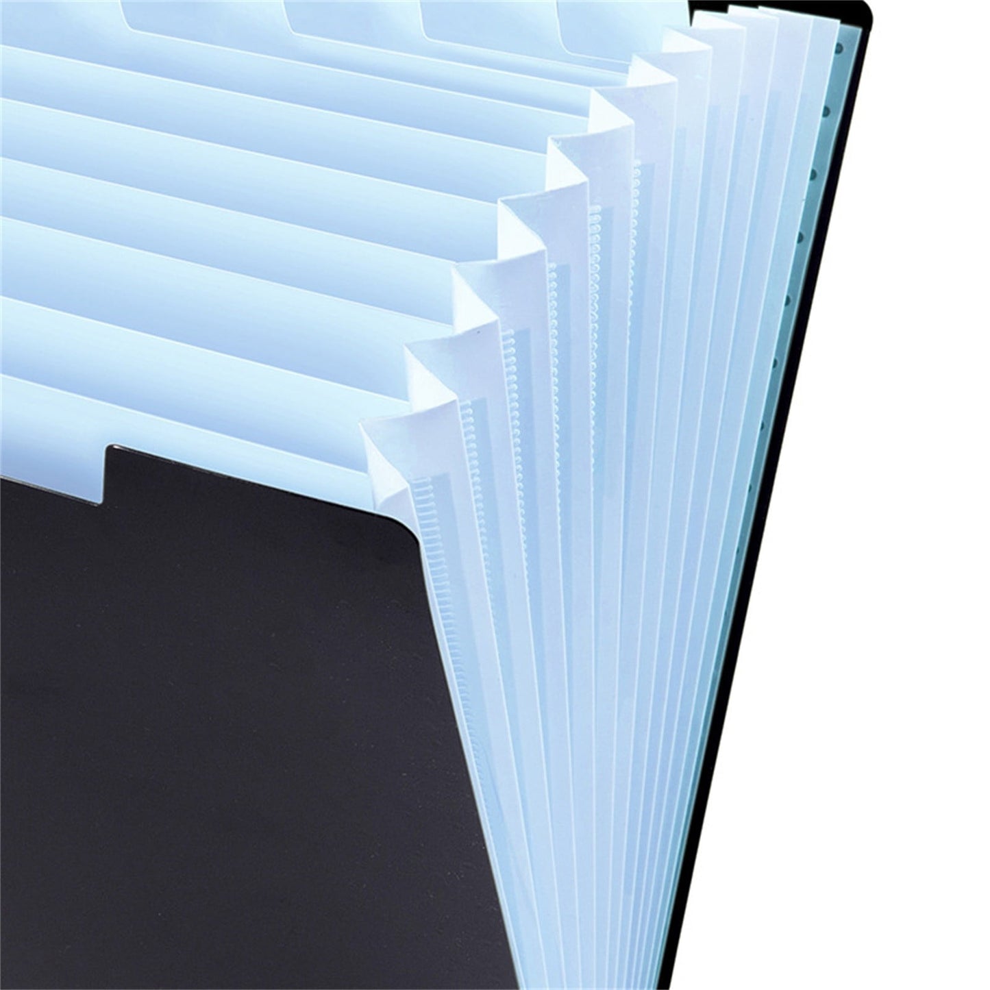 LGCASL Accordion File Organizer Expanding File Folder with 12 Pockets Portable Receipt Paper Bill Document Organizer Letter/ Size Filing Folder Schǒ-ǒl Black G