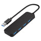 4-Port USB 3.0 Splitter Hub, Plastic Black