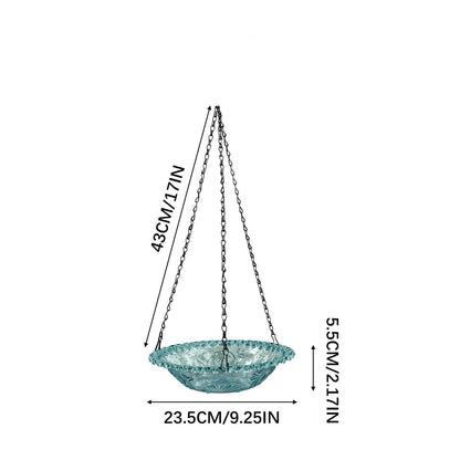 Bird Feeders for Outdoors ! Hanging Bird Bath Plastic Bird Bath Plate Hanging Tray for Outdoors Hanging Bird Water or Bird Seed Hanging Bird Feeder for Outdoors Bird Bath Bowl S4-Blue