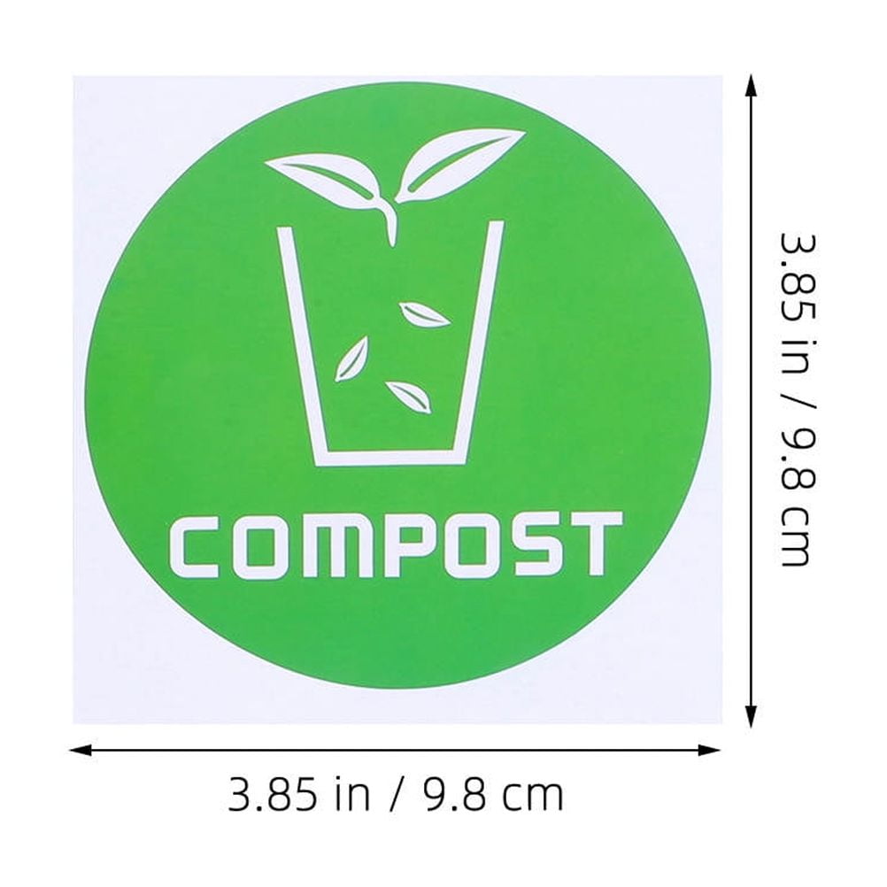 SWETRACE Trash Bin Sticker Multi PVC Adhesive Sticker 12Pcs Recycling Symbols Household Use