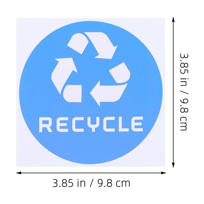 SWETRACE Trash Bin Sticker Multi PVC Adhesive Sticker 12Pcs Recycling Symbols Household Use