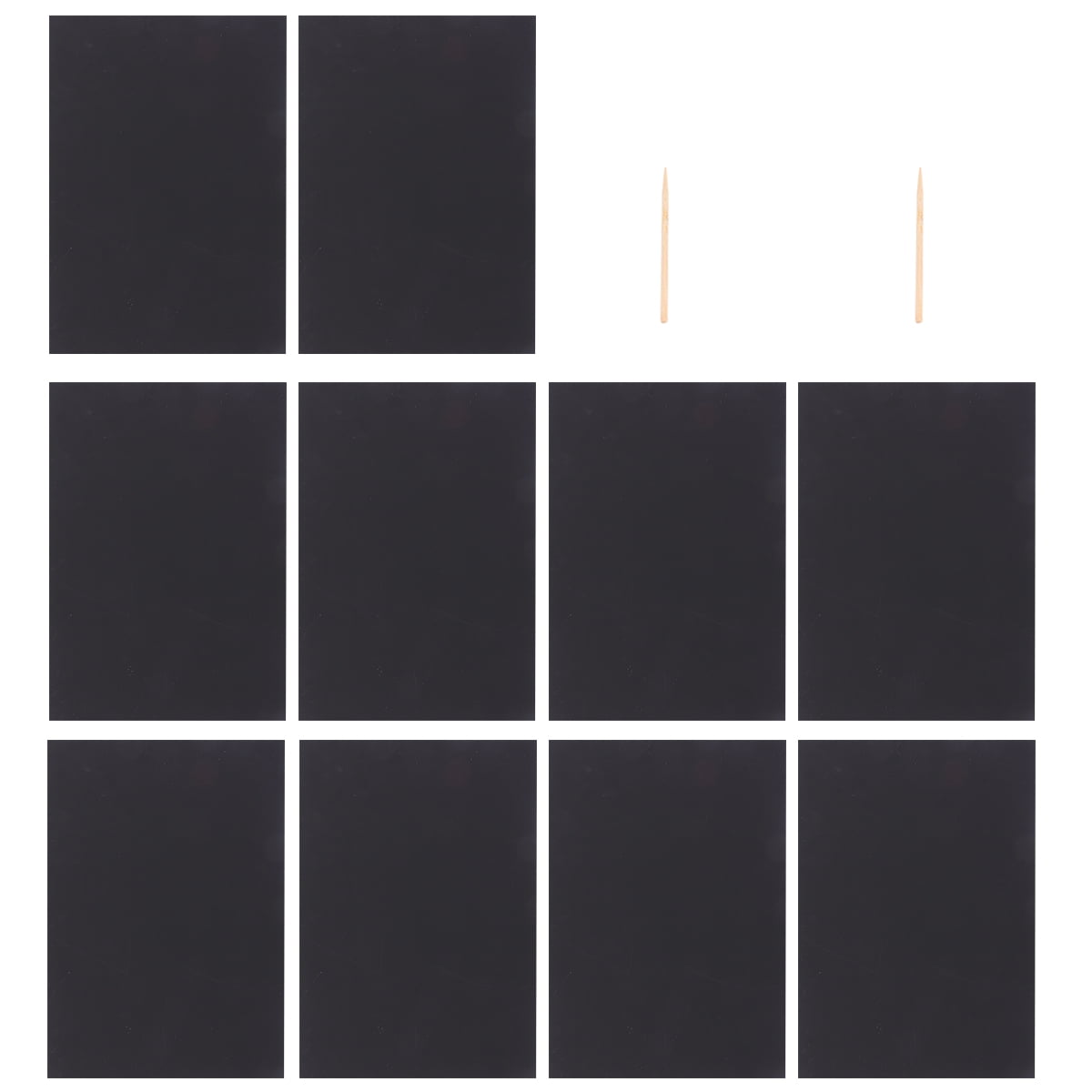 2 Pack of 10pcs Scratch Paper Scratching Drawing Paper Black Scratch Crafts Notes Boards Scratch Supplies 30X21cm Black