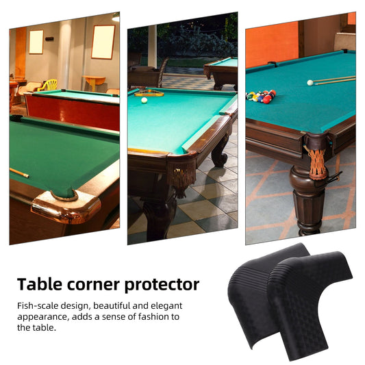 Worgeous 2 Pcs Pool Table Corner Protector Cover Billiard Guard Black