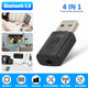 4 IN 1 5.0 Bluetooth Adapter USB Wireless Bluetooth Sender Receiver Music Audio for TV Portable 3.5mm AUX Adaptor