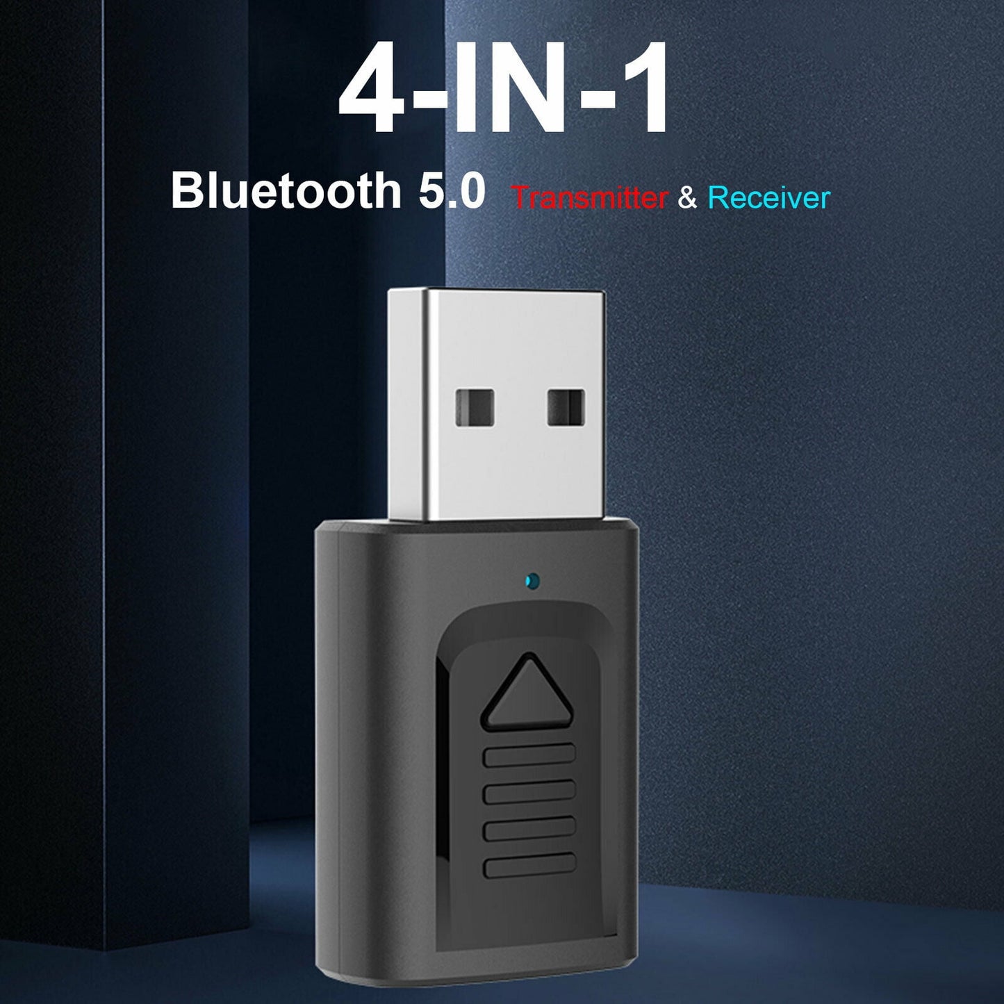 4 IN 1 5.0 Bluetooth Adapter USB Wireless Bluetooth Sender Receiver Music Audio for TV Portable 3.5mm AUX Adaptor