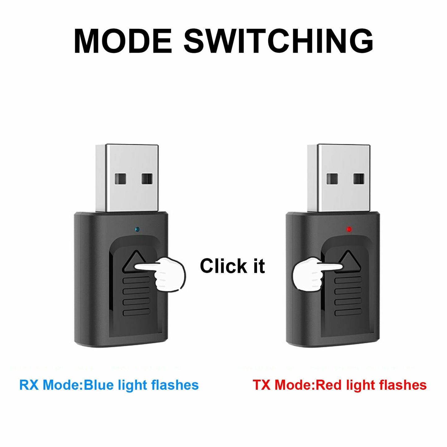 4 IN 1 5.0 Bluetooth Adapter USB Wireless Bluetooth Sender Receiver Music Audio for TV Portable 3.5mm AUX Adaptor