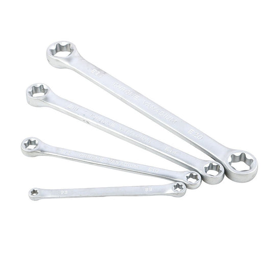 4Pcs Star Double Torx Wrench Spanner E6- E24 E-Type Double-Ended Hexagon