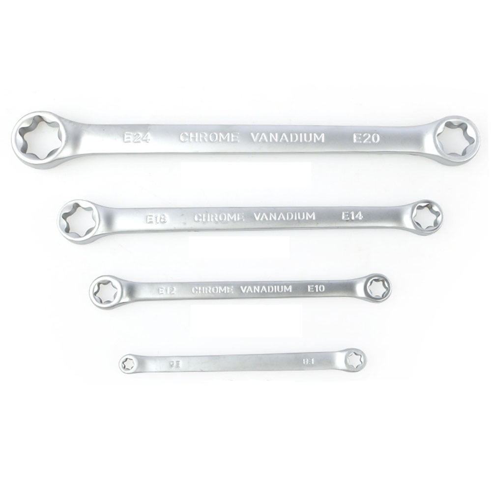 4Pcs Star Double Torx Wrench Spanner E6- E24 E-Type Double-Ended Hexagon