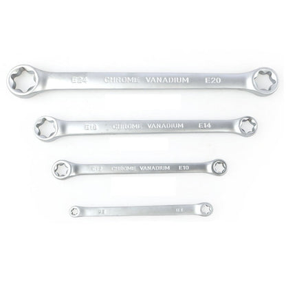 4Pcs Star Double Torx Wrench Spanner E6- E24 E-Type Double-Ended Hexagon