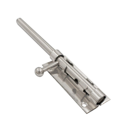 Robust Door Slide Bolt Lock for Bathroom Bedroom and Locker Room Chrome Finish 6In