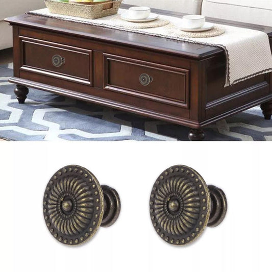 Antique Style Cabinet Knobs Set Of 4 Vintage Drawer Pulls Black Handles