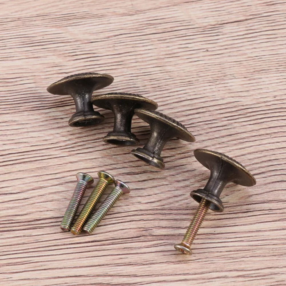 Antique Style Cabinet Knobs Set Of 4 Vintage Drawer Pulls Black Handles