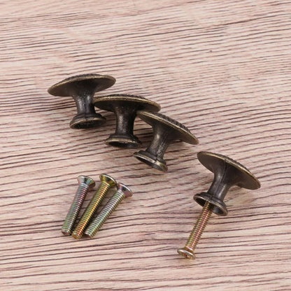 Antique Style Cabinet Knobs Set Of 4 Vintage Drawer Pulls Black Handles