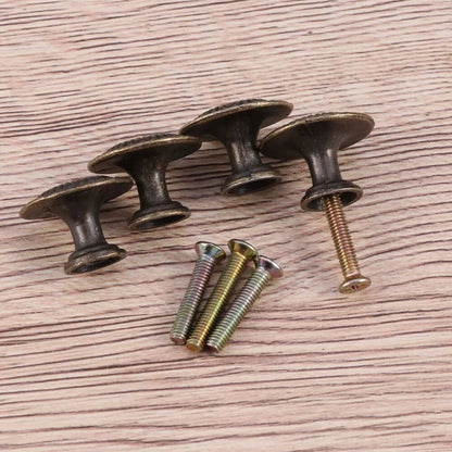 Antique Style Cabinet Knobs Set Of 4 Vintage Drawer Pulls Black Handles