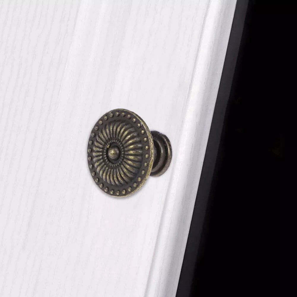 Antique Style Cabinet Knobs Set Of 4 Vintage Drawer Pulls Black Handles