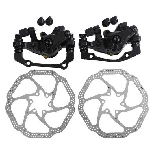 BAMILL 51mm Brake Caliper 160MM Brake System Easy Installation Excellent Heat Dissipation Lightweight Design For Folding Bikes black front+rear+2xdisc front+rear black