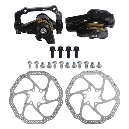 BAMILL 51mm Brake Caliper 160MM Brake System Easy Installation Excellent Heat Dissipation Lightweight Design For Folding Bikes black front+rear+2xdisc front+rear black