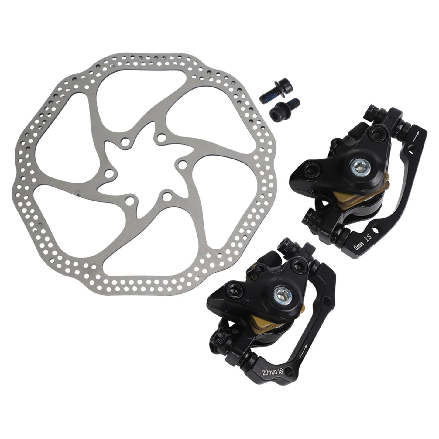 BAMILL 51mm Brake Caliper 160MM Brake System Easy Installation Excellent Heat Dissipation Lightweight Design For Folding Bikes black front+rear+2xdisc black