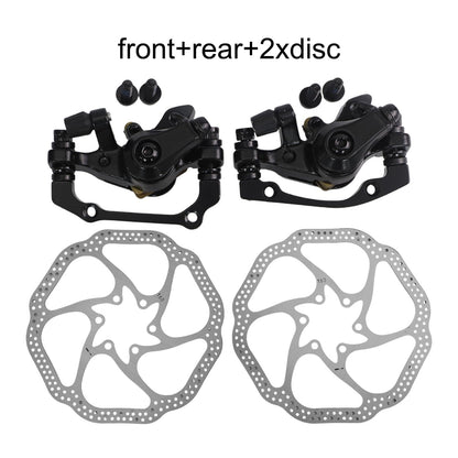 BAMILL 51mm Brake Caliper 160MM Brake System Easy Installation Excellent Heat Dissipation Lightweight Design For Folding Bikes black front+rear+2xdisc black