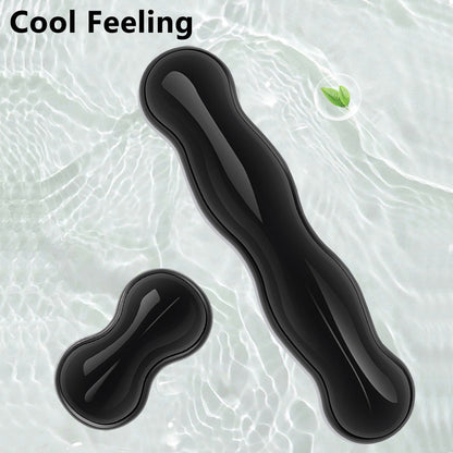 Gel Wrist Rest For Keyboard, Silicone Gel Keyboard and Mouse Wrist Rest Set, Cool Soft Ergonomic Wrist Rest, Relax Your Wrist, for Laptop Computer Office & Home Black