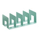 Desktop Acrylic File Organizer,4 Compartment Organizer Shelf Vertical,Book Organizer with 4 Compartments,Desktop Storage with Divider Magazine Holder for Book Paper Notebook Storage green