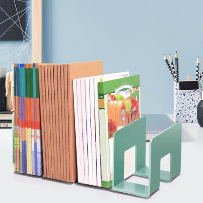 Desktop Acrylic File Organizer,4 Compartment Organizer Shelf Vertical,Book Organizer with 4 Compartments,Desktop Storage with Divider Magazine Holder for Book Paper Notebook Storage green