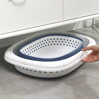 Collapsible Laundry Basket, Collapsible Laundry Basket with Handles, Foldable Laundry Basket Plastc,Pop Up Tall Storage Container/Organizer/Clothes Hamper for Laundry, 12.8x16.73x11.02 12.8" x 16.73" x 11.02" Blue
