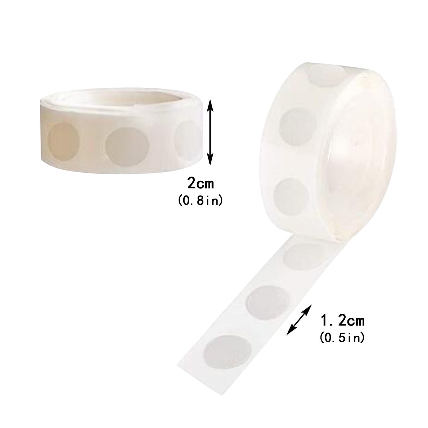 Glue Point, 1000 Pcs Clear Balloon Glue, Removable Adhesive Dots, Double Sided Dots of Glue Tape for Balloons, Craft Glue Points Dots Sticky Dots or Wedding Decoration, 10 Roll, 2Inches 2" White*10 Roll
