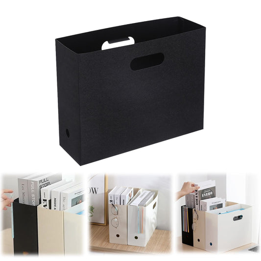 Magazine Basket Holder, Document File Holder Organizer, File Folder, Newspaper Storage Bin Organizer for Home or Office, Home or Office，4.33x12.59x9.64 4.33" x 12.59" x 9.64" White