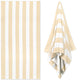 Large Oversized Beach Towel - Big Size Cotton 35 x 70 Inch Striped Pool Towel, Large Cabana Soft Swimming Towel for Adult Men Women, (Light Blue) 35" x 70" Beige